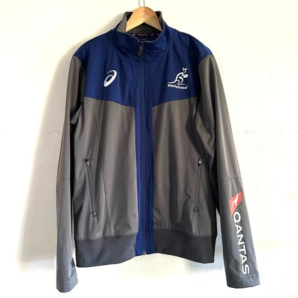 Asics Wallabies Australia Full Zip‎ Player Gear Jacket Rugby Women's Size Large - Picture 1 of 9